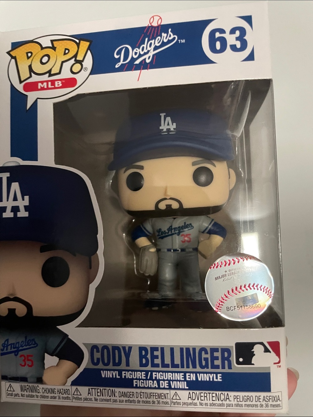Funko Pop! Cody Bellinger Los Angeles Dodgers Blue & Gray Vinyl Figure